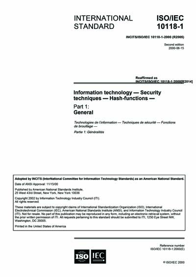 Standards PDF Cover Page